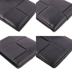 Bottega Veneta Wallet Bifold Compact Intrecciato Leather Black — view 6