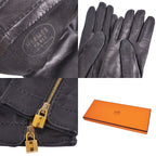 Hermes Gloves Kelly 6.5 Lambskin Black — view 4