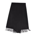 Hermes Scarf Shawl Fringe Cashmere Black