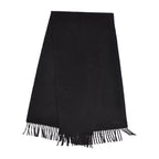Hermes Scarf Shawl Fringe Cashmere Black