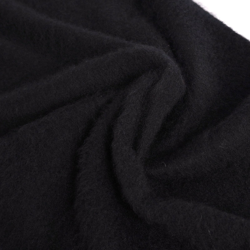 Hermes Scarf Shawl Fringe Cashmere Black — view 4