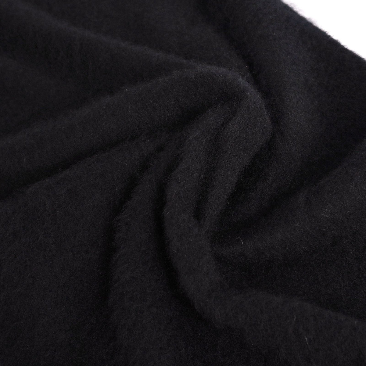 Hermes Scarf Shawl Fringe Cashmere Black — view 4