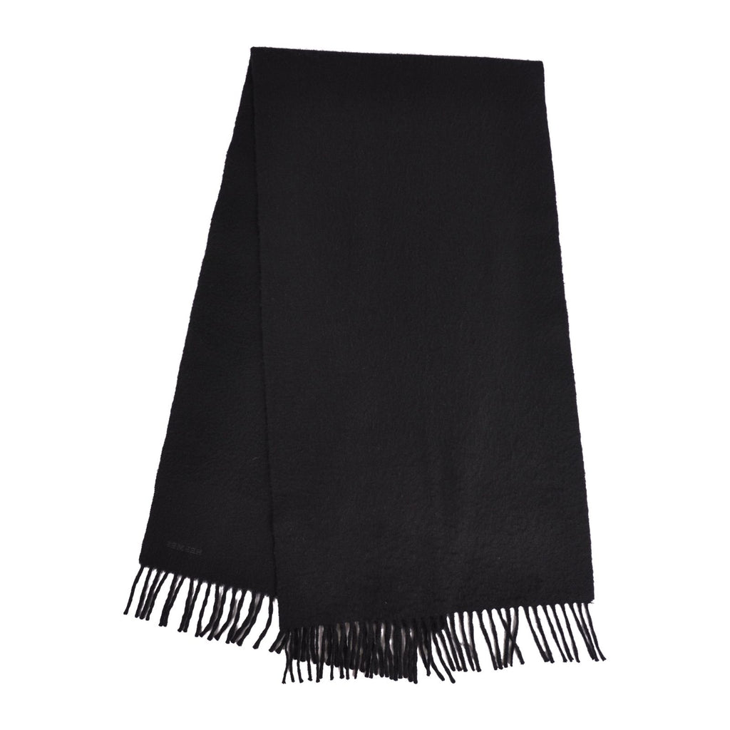 Hermes Scarf Shawl Fringe Cashmere Black — view 2