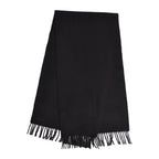 Hermes Scarf Shawl Fringe Cashmere Black — view 2