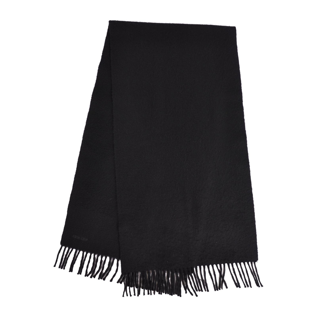 Hermes Scarf Shawl Fringe Cashmere Black — view 2