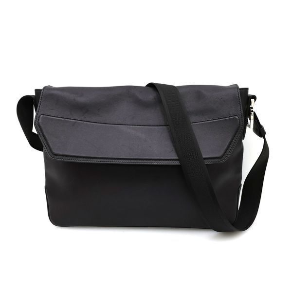 Hermes City News Shoulder Bag Black
