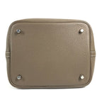 Hermes Handbag Picotin Lock MM 22 Taurillon Clemence Etoupe Gray — view 5