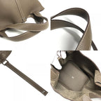 Hermes Handbag Picotin Lock MM 22 Taurillon Clemence Etoupe Gray — view 7