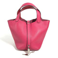 Hermes Handbag Picotin Lock PM 18 Eclat Taurillon Clemence Framboise Rouge