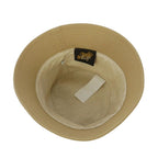 Loewe Leather Logo Patch Canvas Bucket Hat Beige Brown — view 4