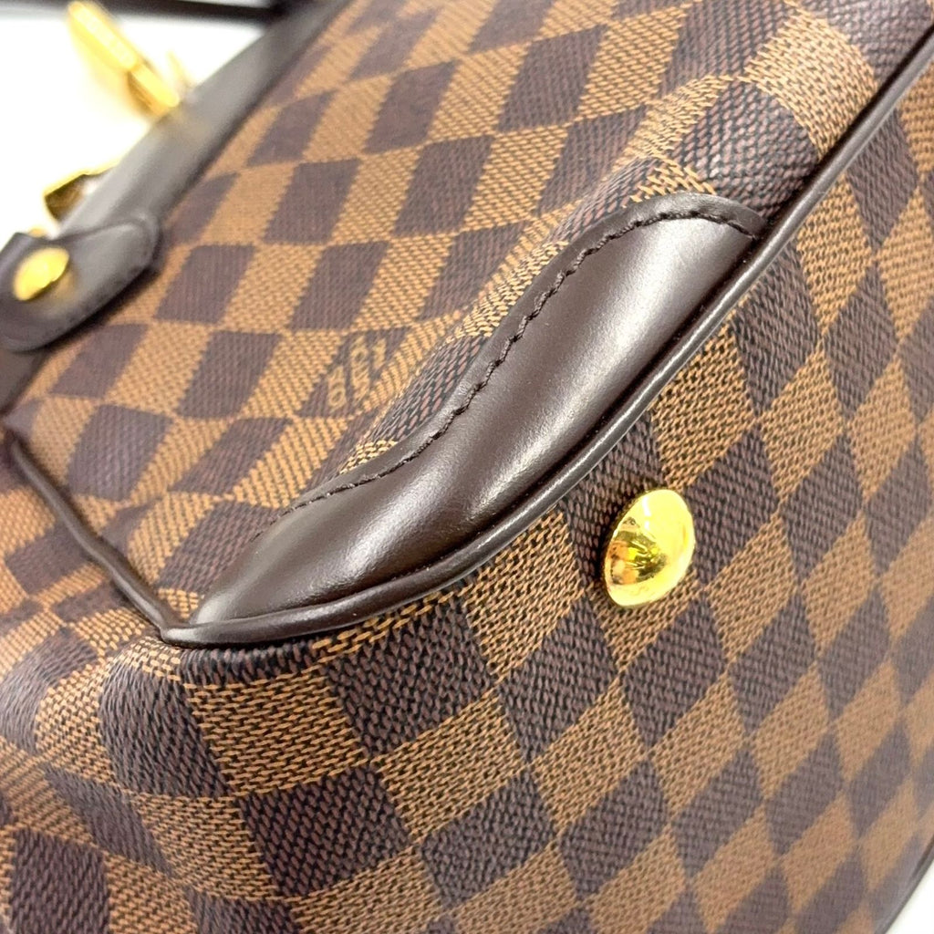 Louis Vuitton Verona PM Damier Ebene Leather Brown Handbag Gold — view 7