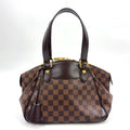 Louis Vuitton Verona PM Damier Ebene Leather Brown Handbag Gold