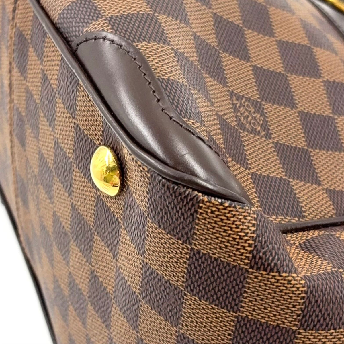 Louis Vuitton Verona PM Damier Ebene Leather Brown Handbag Gold — view 6
