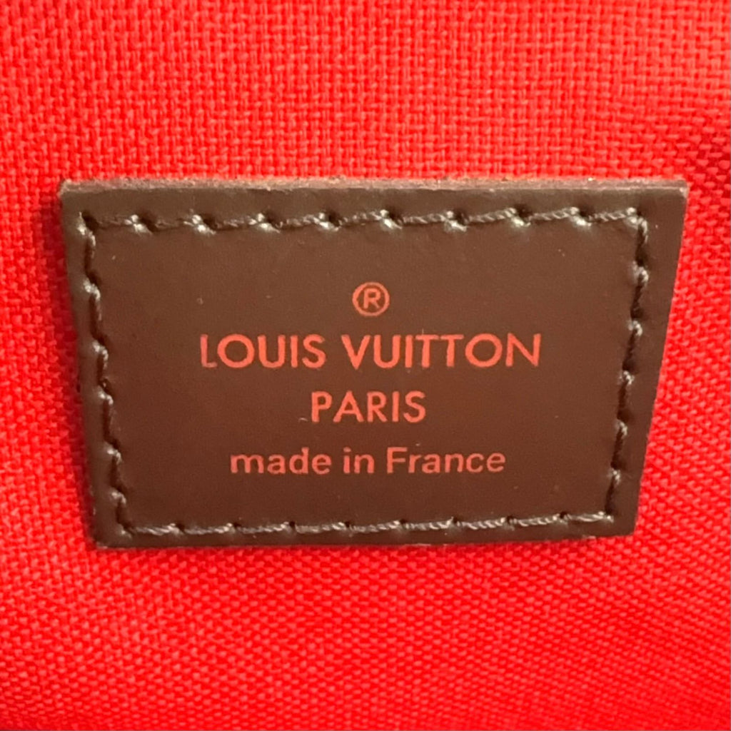 Louis Vuitton Verona PM Damier Ebene Leather Brown Handbag Gold — view 4
