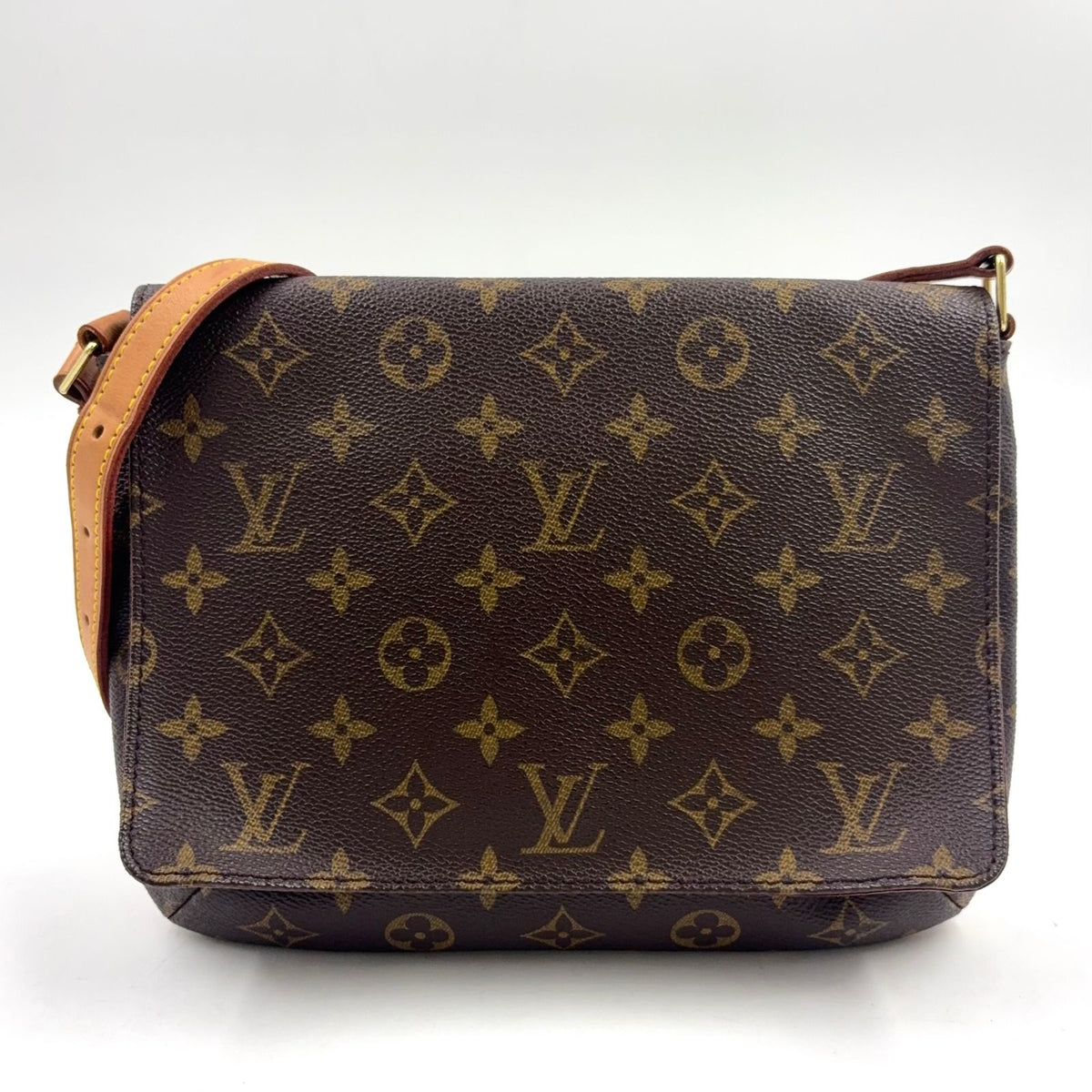 Louis Vuitton Musette Tango Short Strap Monogram Non Leather Brown Shoulder Bag