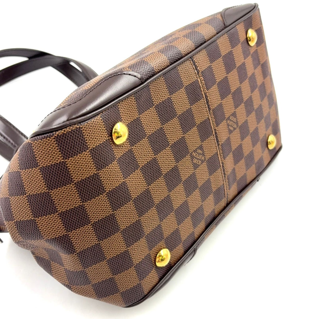 Louis Vuitton Verona PM Damier Ebene Leather Brown Handbag Gold — view 5