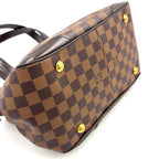 Louis Vuitton Verona PM Damier Ebene Leather Brown Handbag Gold — view 5
