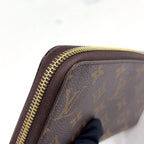 Louis Vuitton Zippy Wallet Monogram Leather Brown Round Gold — view 6