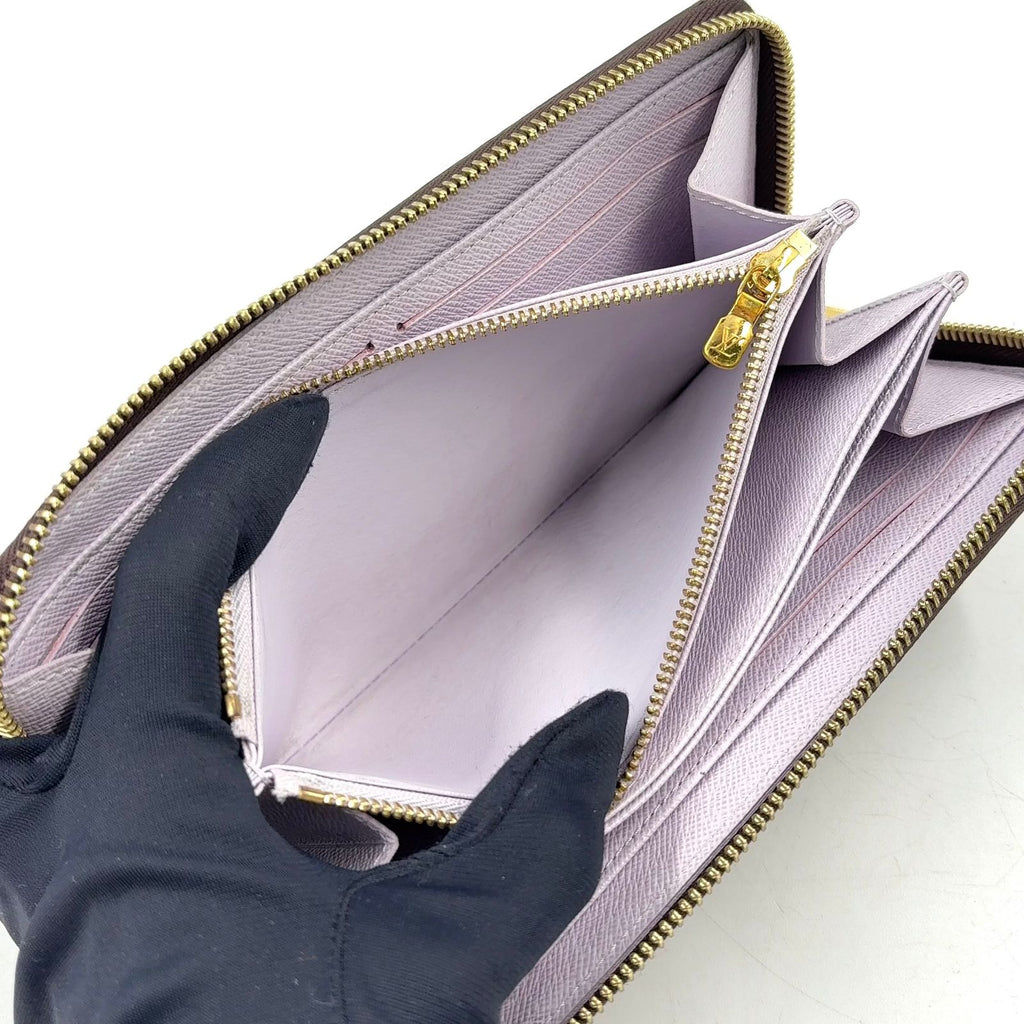 Louis Vuitton Zippy Wallet Monogram Leather Brown Round Gold — view 7