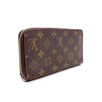 Louis Vuitton Zippy Wallet Monogram Leather Brown Round Gold — view 2
