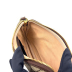 Gucci Ophidia GG Supreme Sherry Line Leather Canvas Brown Shoulder Bag Gold — view 8