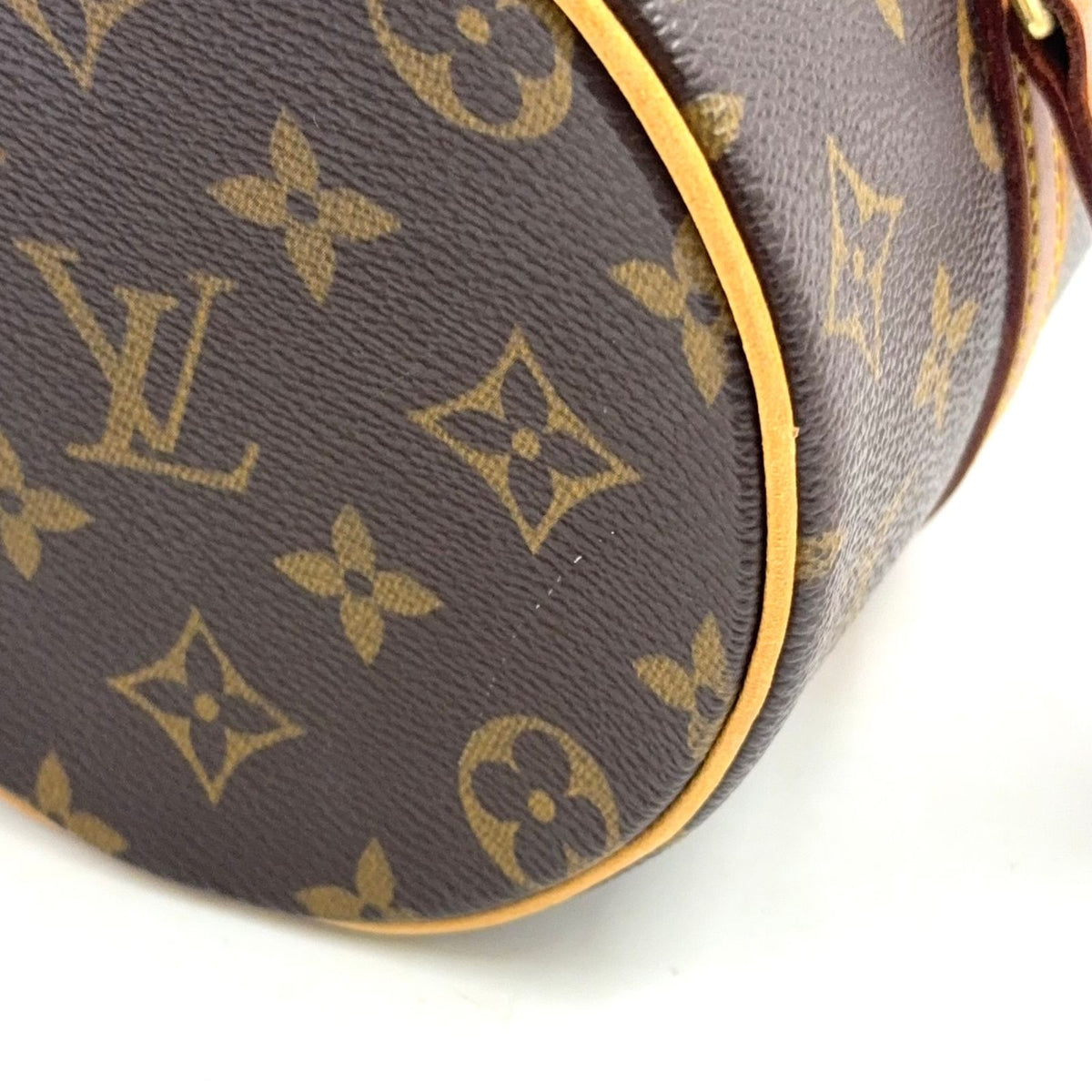 Louis Vuitton Monogram Vintage Leather Brown Handbag Gold — view 5
