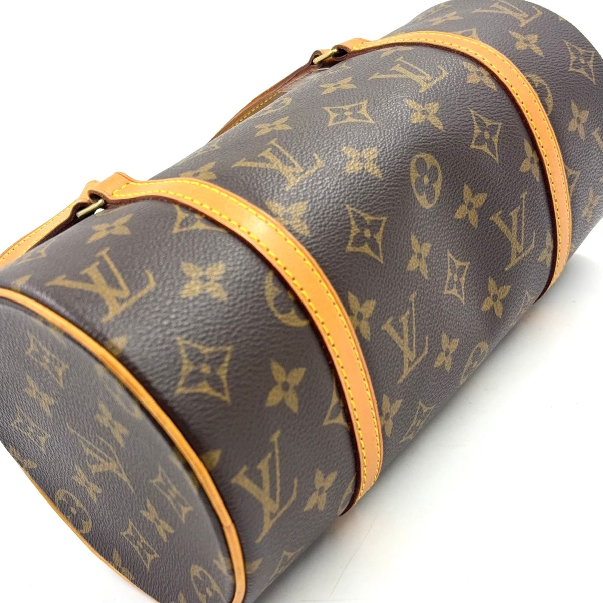 Louis Vuitton Monogram Vintage Leather Brown Handbag Gold — view 6