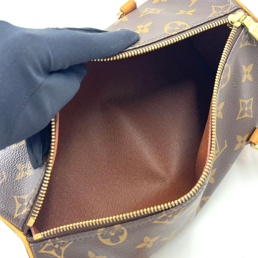 Louis Vuitton Monogram Vintage Leather Brown Handbag Gold — view 3