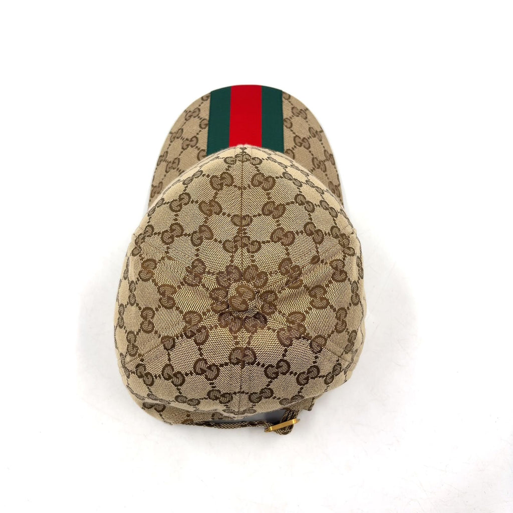 Gucci GG Pattern Canvas Beige Hat Gold — view 2