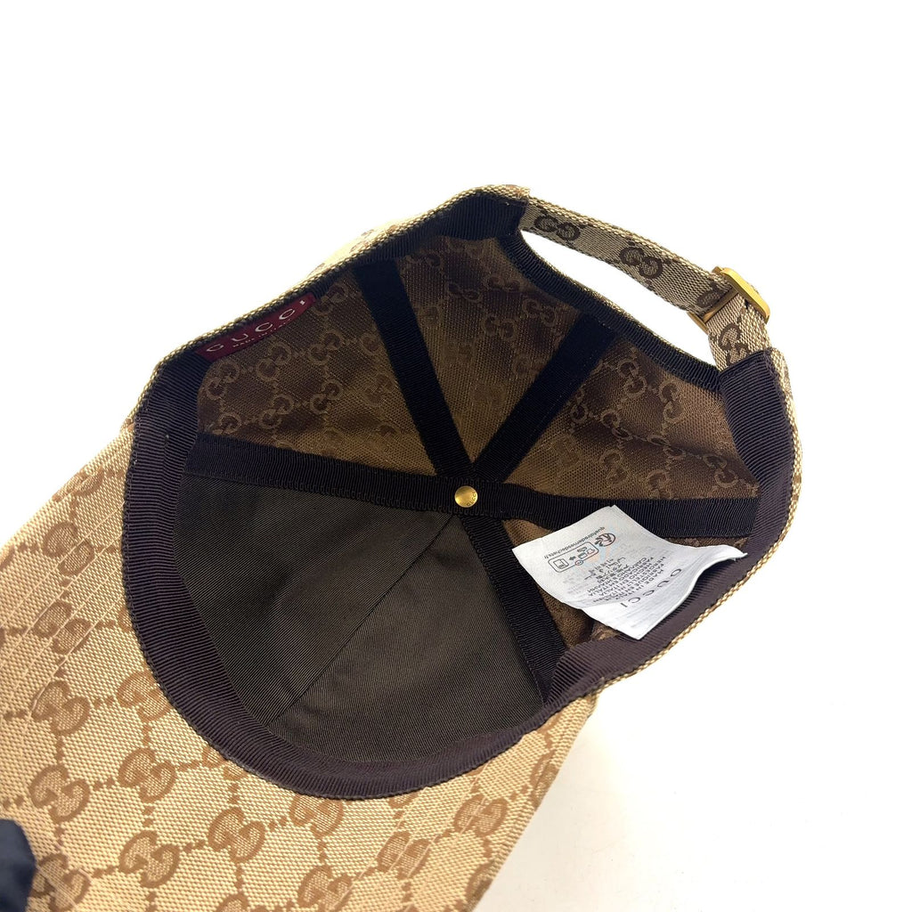 Gucci GG Pattern Canvas Beige Hat Gold — view 4