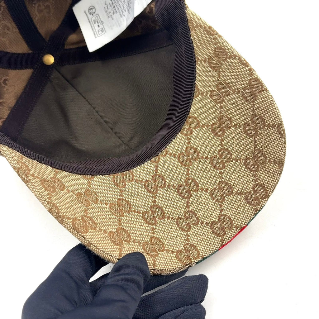 Gucci GG Pattern Canvas Beige Hat Gold — view 7