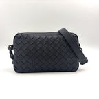 Bottega Veneta Intrecciato Leather Black Shoulder Bag