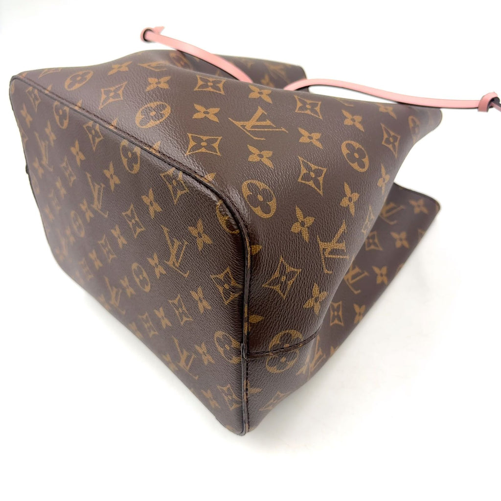 Louis Vuitton Neo Noe Monogram Rose Poodle Leather Brown Light Pink Shoulder Bag — view 7