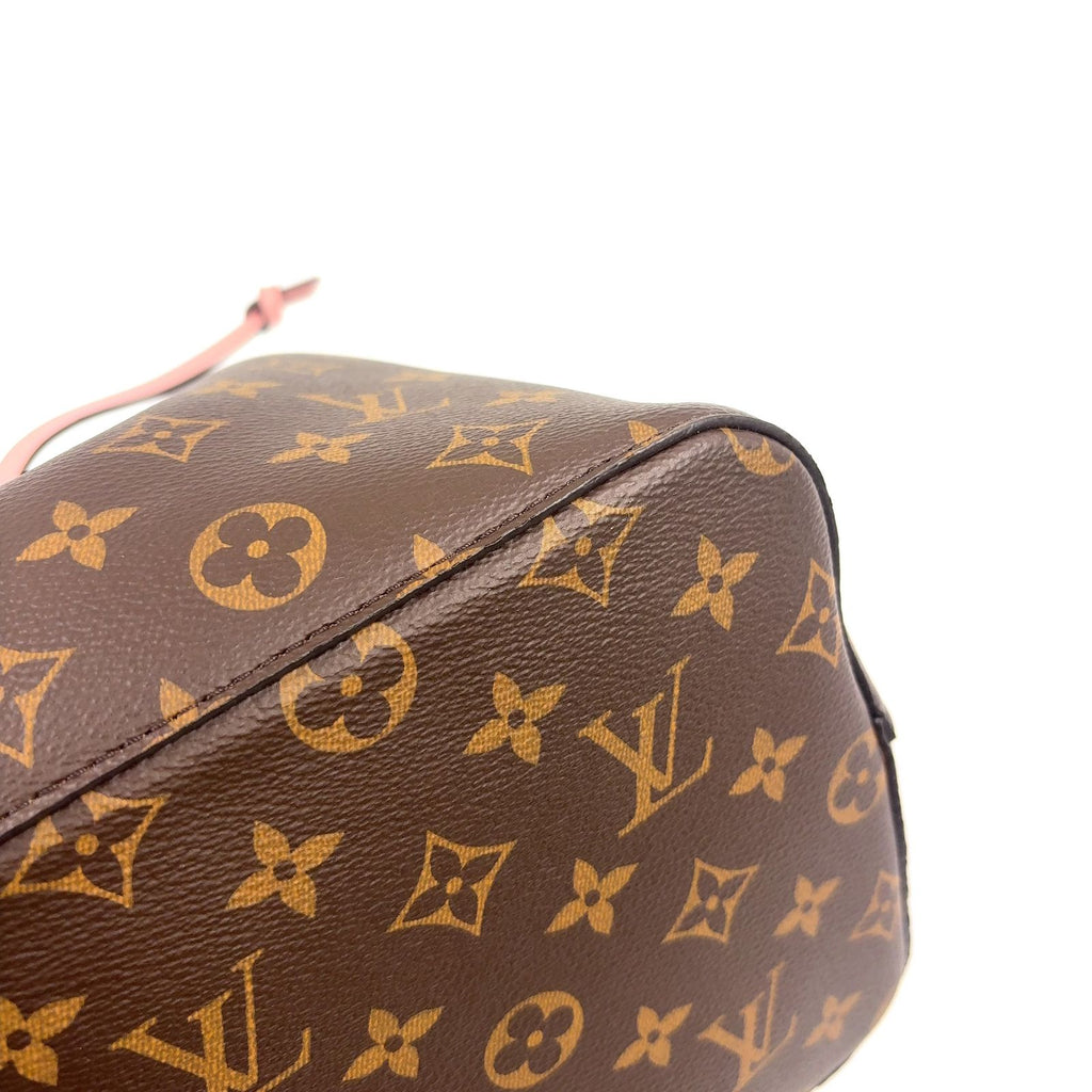 Louis Vuitton Neo Noe Monogram Rose Poodle Leather Brown Light Pink Shoulder Bag — view 8