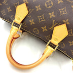 Louis Vuitton Speedy 30 Monogram Leather Brown Handbag Gold — view 8