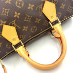 Louis Vuitton Speedy 30 Monogram Leather Brown Handbag Gold — view 7