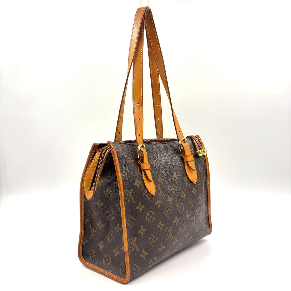Louis Vuitton Popincourt Monogram Leather Brown Tote Gold — view 2