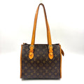 Louis Vuitton Popincourt Monogram Leather Brown Tote Gold