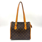 Louis Vuitton Popincourt Monogram Leather Brown Tote Gold