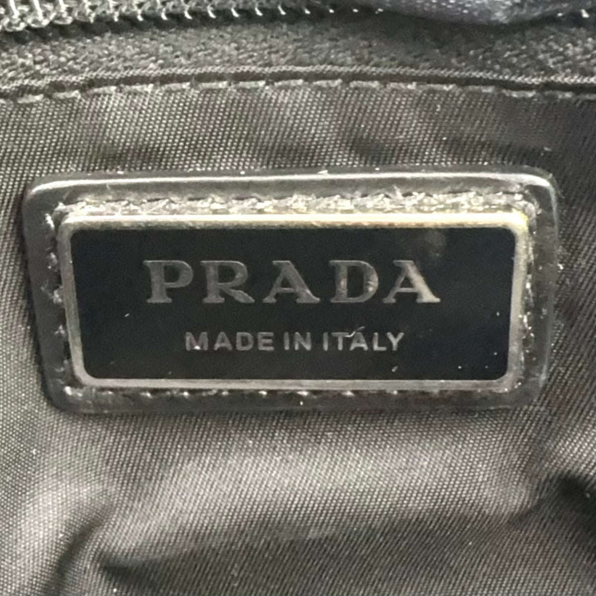 Prada Leather Nylon Black Backpack Silver — view 4