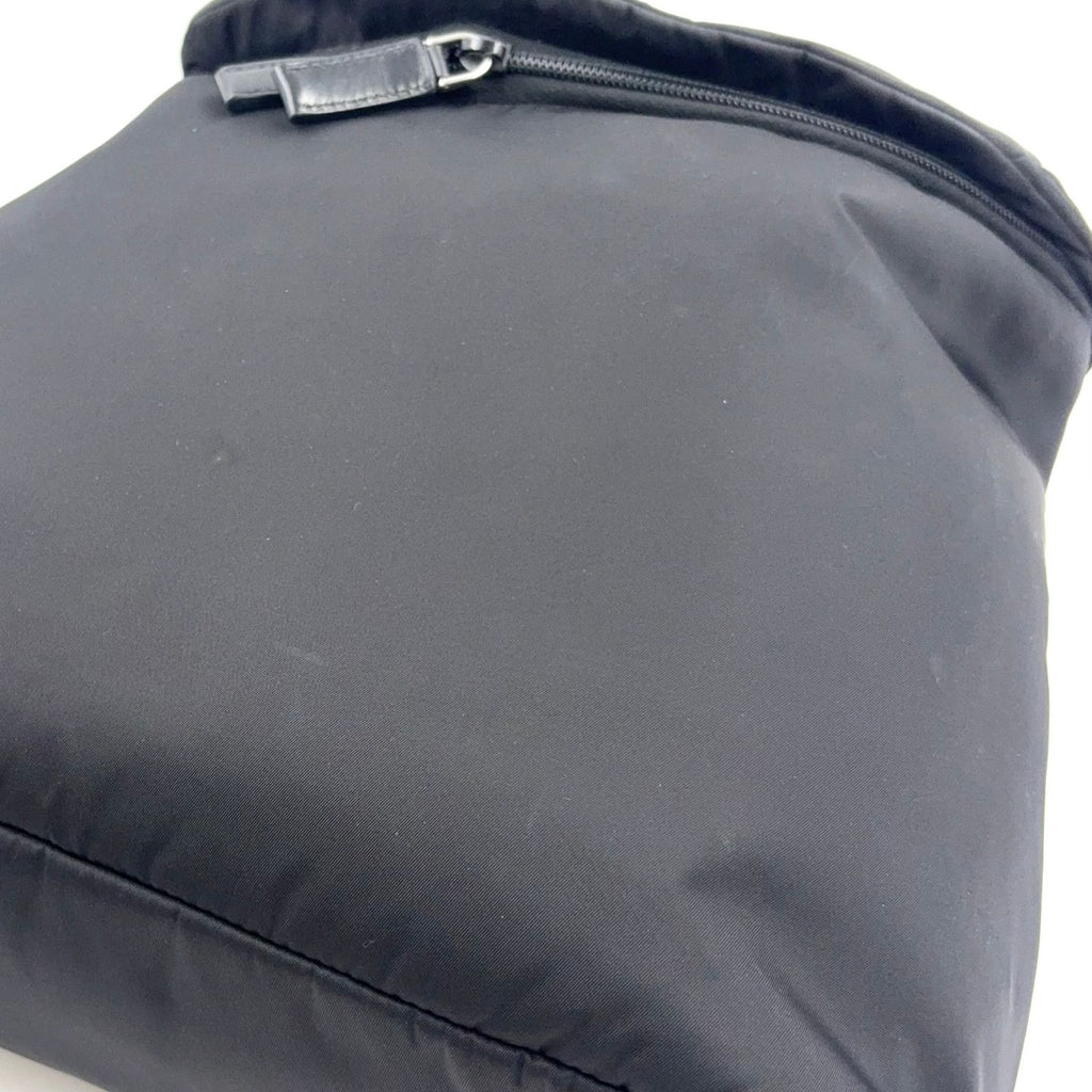 Prada Leather Nylon Black Backpack Silver — view 5