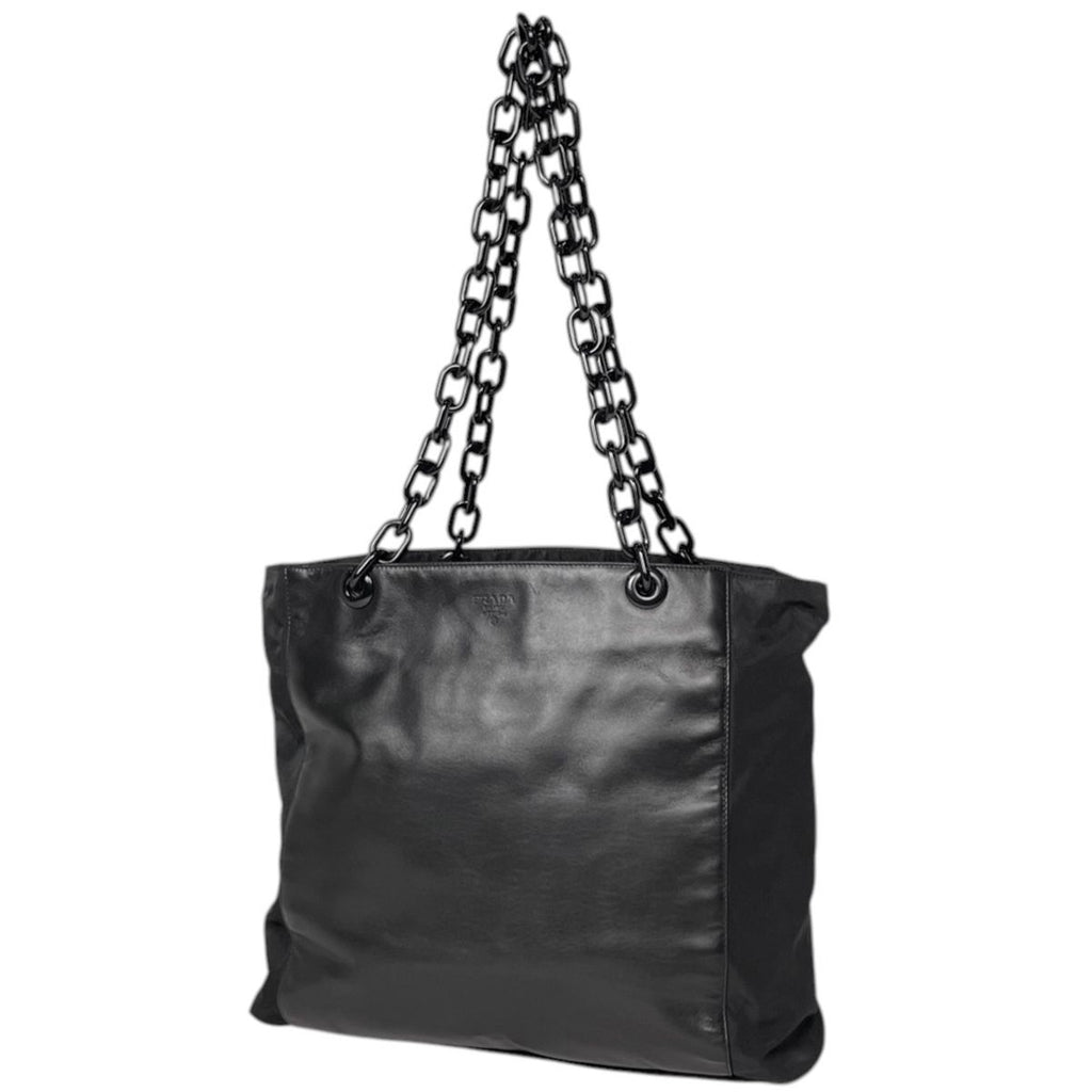 Prada Tote Pura Chain Nylon Nero