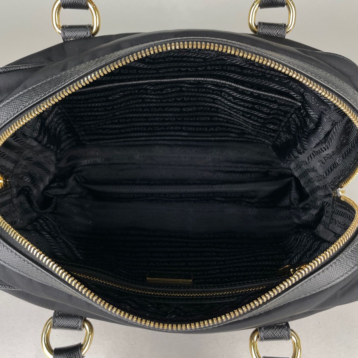 Prada Handbag Logo 2-Way Nylon Nero — view 6