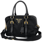 Prada Handbag Logo 2-Way Nylon Nero