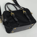 Prada Handbag Logo 2-Way Nylon Nero — view 2