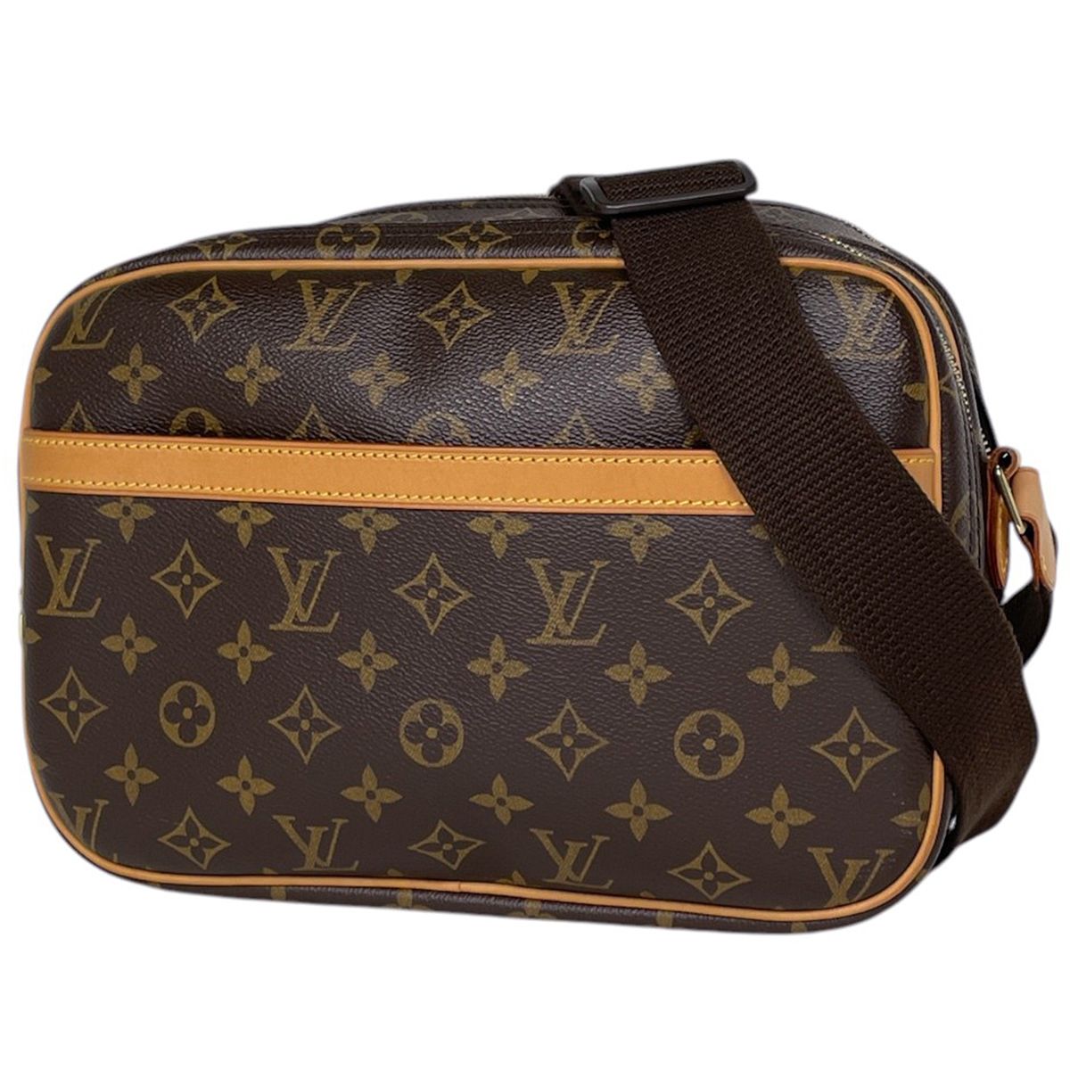 Louis Vuitton Reporter PM Shoulder Bag Monogram Brown