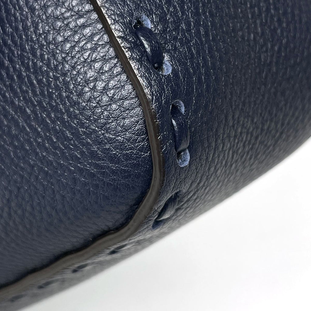 Fendi Handbag Selleria Mamma Bucket 2-Way Leather Navy — view 3