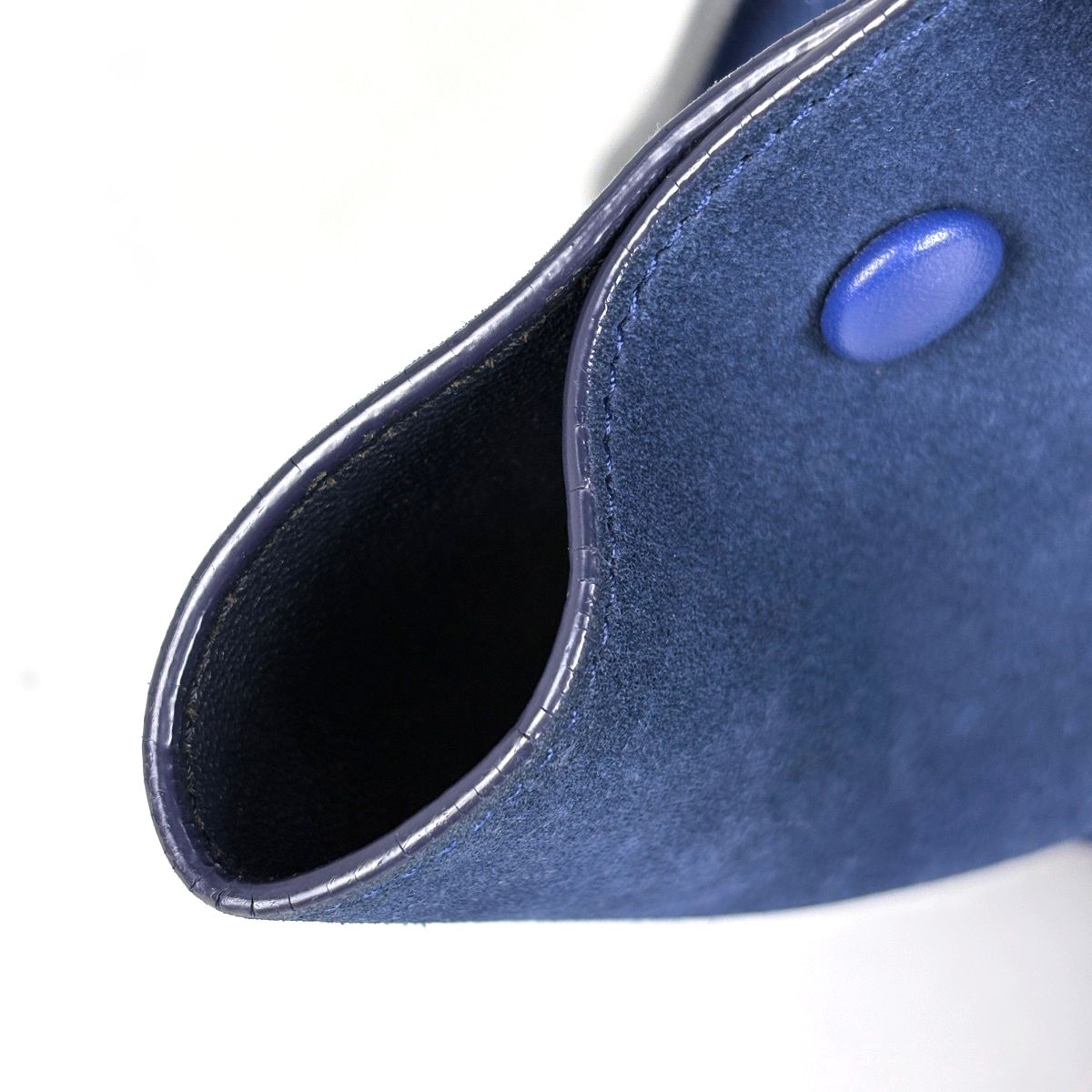 Celine Handbag Trapeze 2-Way Leather Navy Blue — view 6
