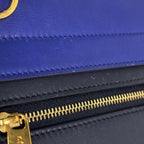 Celine Handbag Trapeze 2-Way Leather Navy Blue — view 5