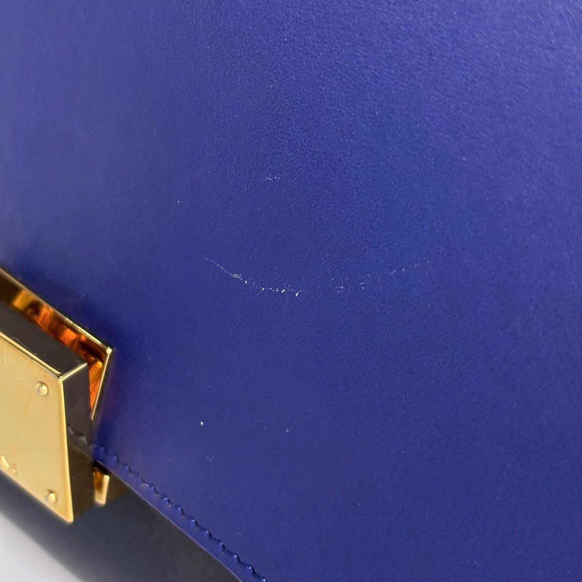 Celine Handbag Trapeze 2-Way Leather Navy Blue — view 4